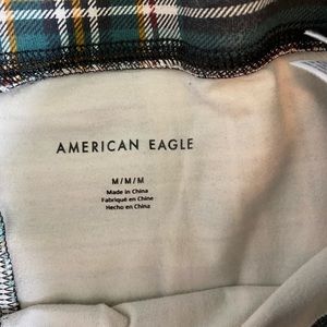 American Eagle Outfitters Plaid Leggings - Green and Black